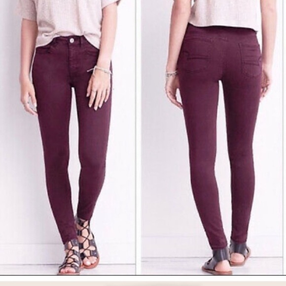 American Eagle Extreme Stretch Legging Maroon - Picture 3 of 9